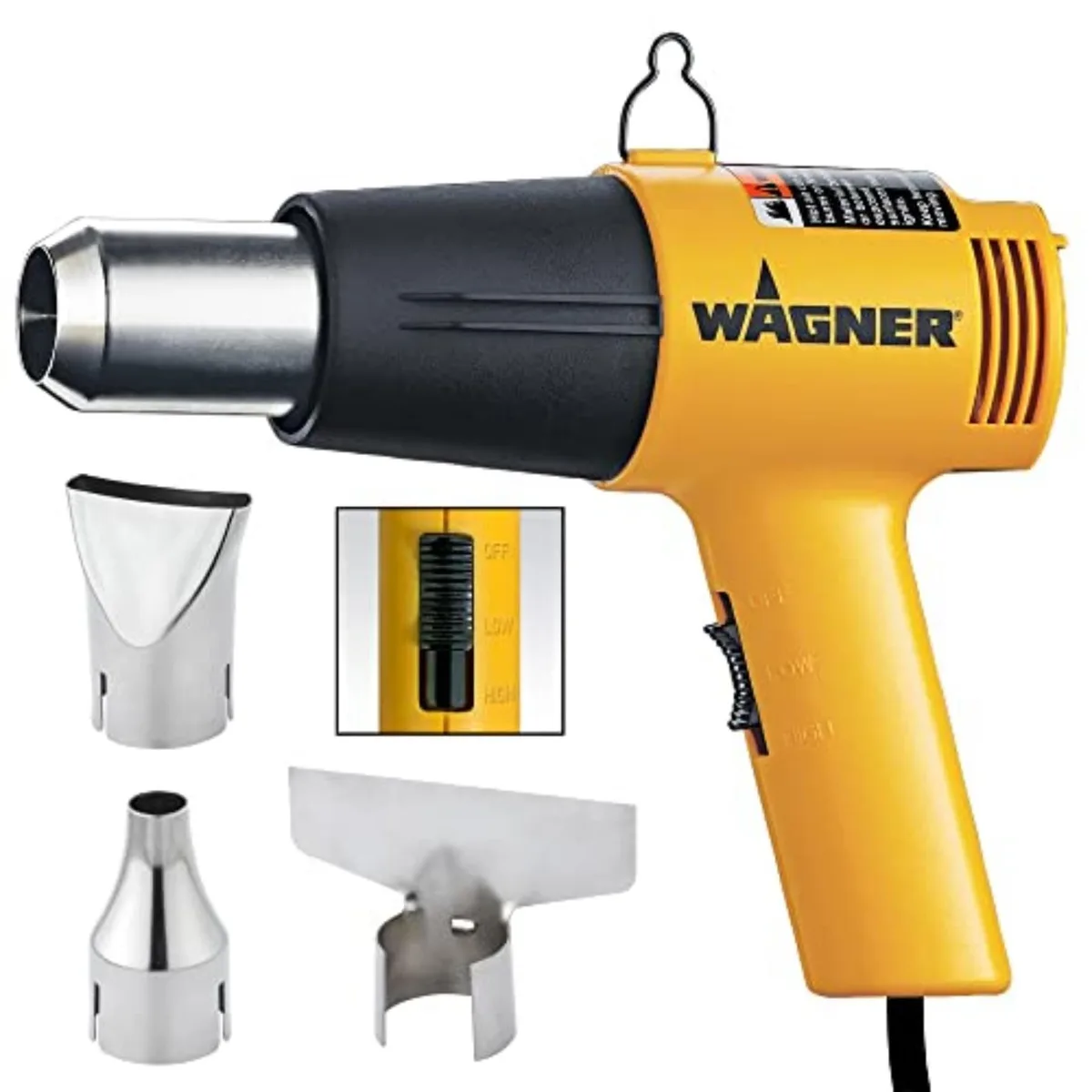  Wagner HT1000 Heat Gun Kit 2417344 1200W 750/1000F 3 Nozzles Body Repair Tool — product photo