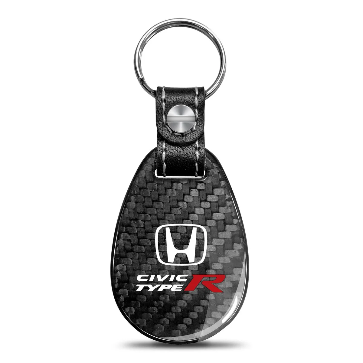 iPick Image, LLC iPick Image, LLC Honda Civic Type R Carbon Fiber Leather Key Chain — product photo