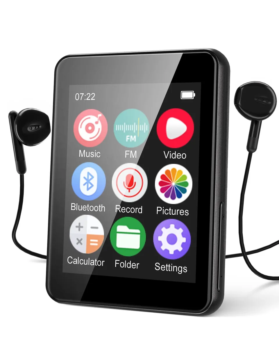  Luoran S5 64 GB MP3 Player Bluetooth 5.3 2.4" Touchscreen Black — product photo