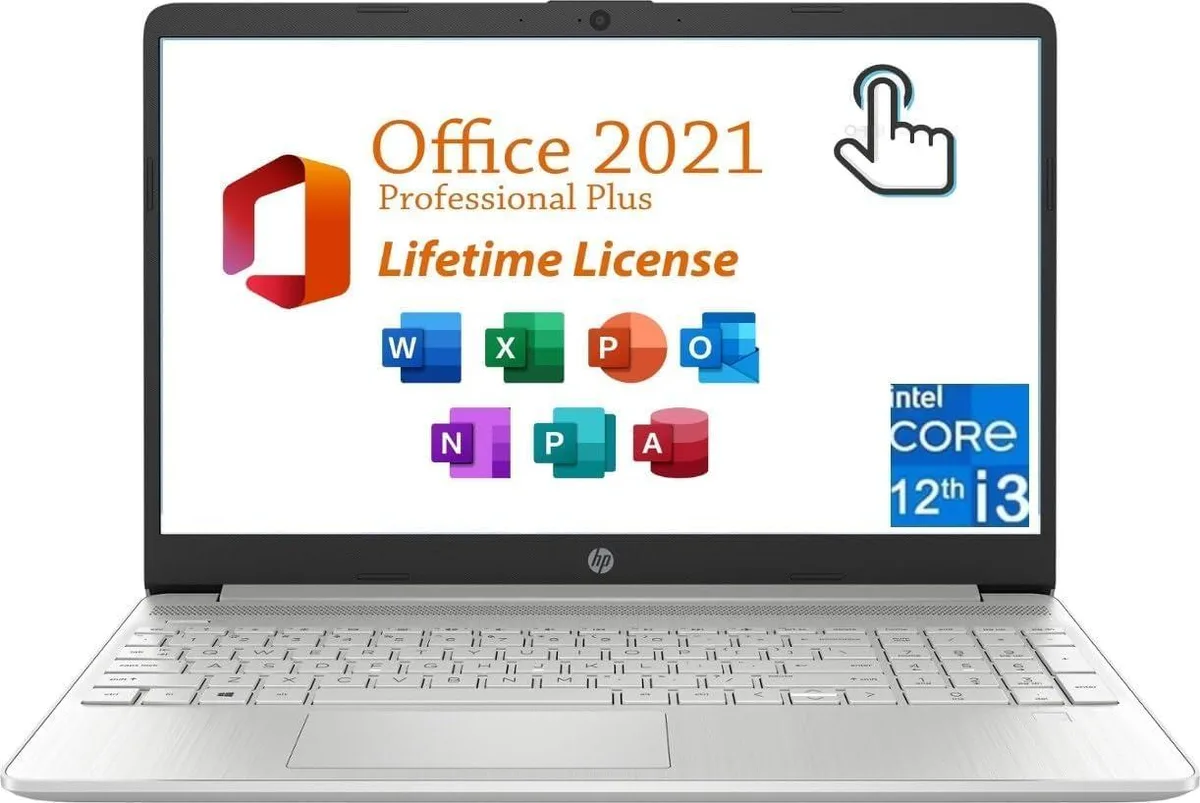 HP HP 15 Laptop 15.6" HD Touchscreen Intel Core i3-1215U 32GB 512GB SSD — product photo
