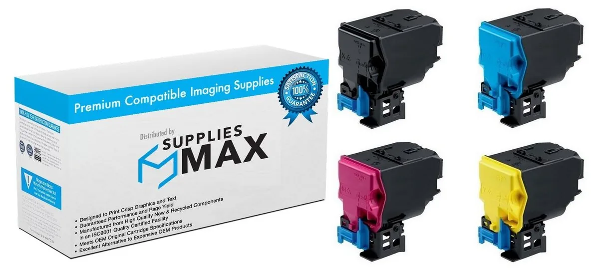 SuppliesMax SuppliesMax TNP27MP Toner Cartridge Combo Pack (BK/C/M/Y) 6000 Pages — product photo