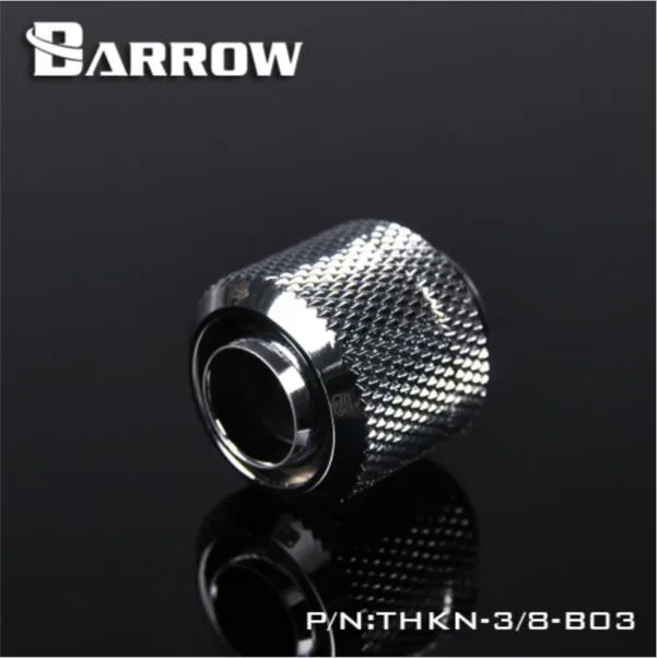 Barrow Mods Barrow Mods THKN-3/8-B03-Silver G1/4" 3/8" ID 1/2" OD compression fitting silver diy cooling — product photo