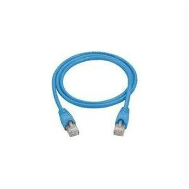 Blue stranded Cat 6 patch cable with moulded snagless RJ45 connectors 7 ft 2.1 m