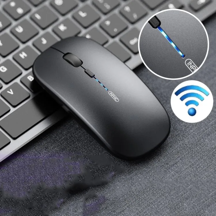allentian allentian Inphic PM1 Wireless Mouse Metallic Gray 1000/1200/1600 DPI 500 mAh 10 m — product photo