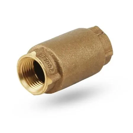 Cast brass inline spring check valve with FIP threads