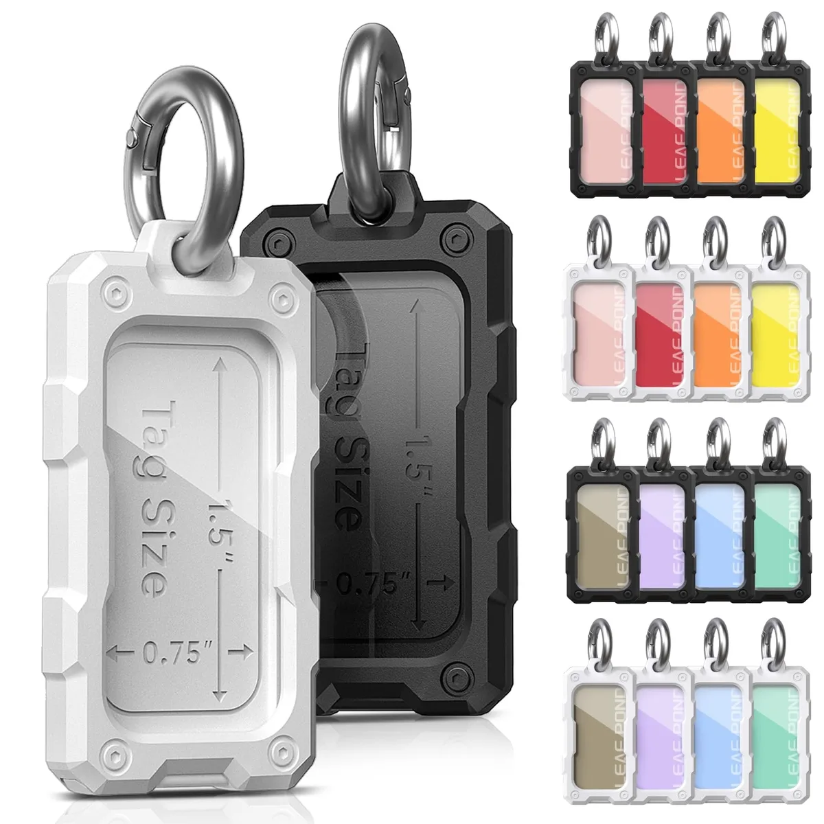 Leaf Pond 16 Solid Plastic Key Tags with O Rings Multi-Colour — product photo