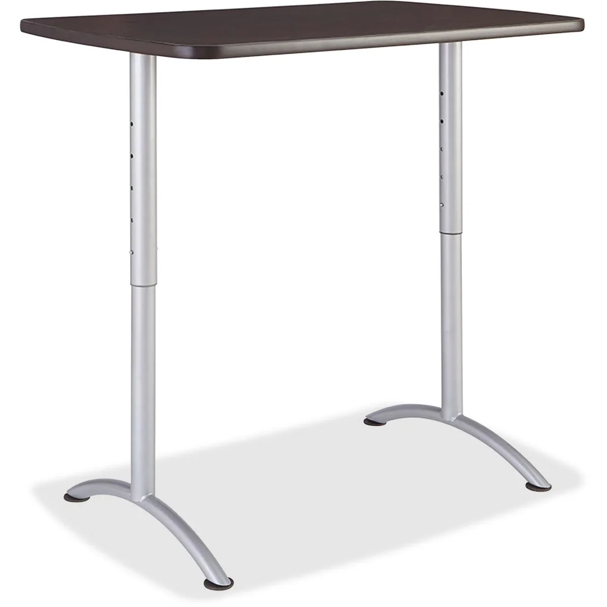 Iceberg Iceberg 69305 Arc Sit-Stand Desk 30 x 48 x 36-48H Walnut/Silver — product photo
