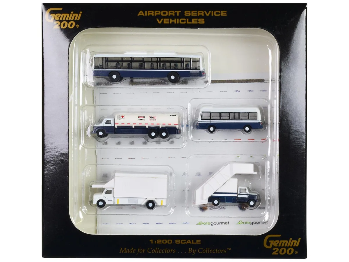 GeminiJets GeminiJets Airport Service Vehicles Set of 5 "Gemini 200" Diecast Models — product photo