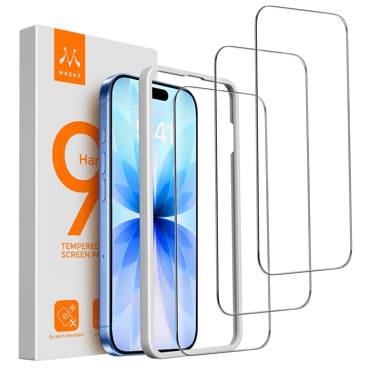  Mkeke 3 Pack Screen Protector for iPhone 17 6.3" cell phones - unlocked — product photo