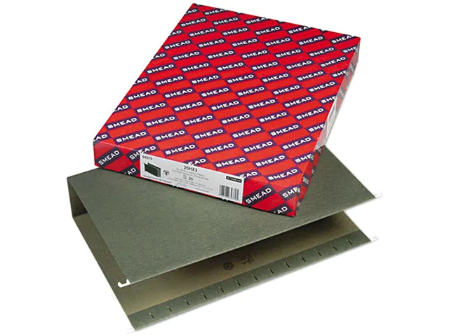 Smead Smead 64379 Legal Box Bottom Hanging File Folders 3 Inch Green 25/Box — photo du produit