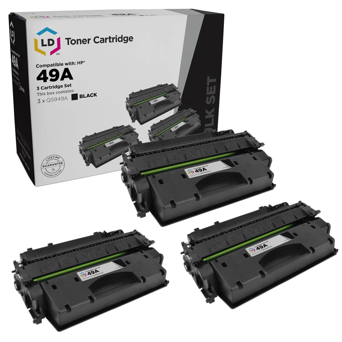 LD Products LD Products Compatible Toner Cartridge 49A Q5949A Black 3-Pack — product photo