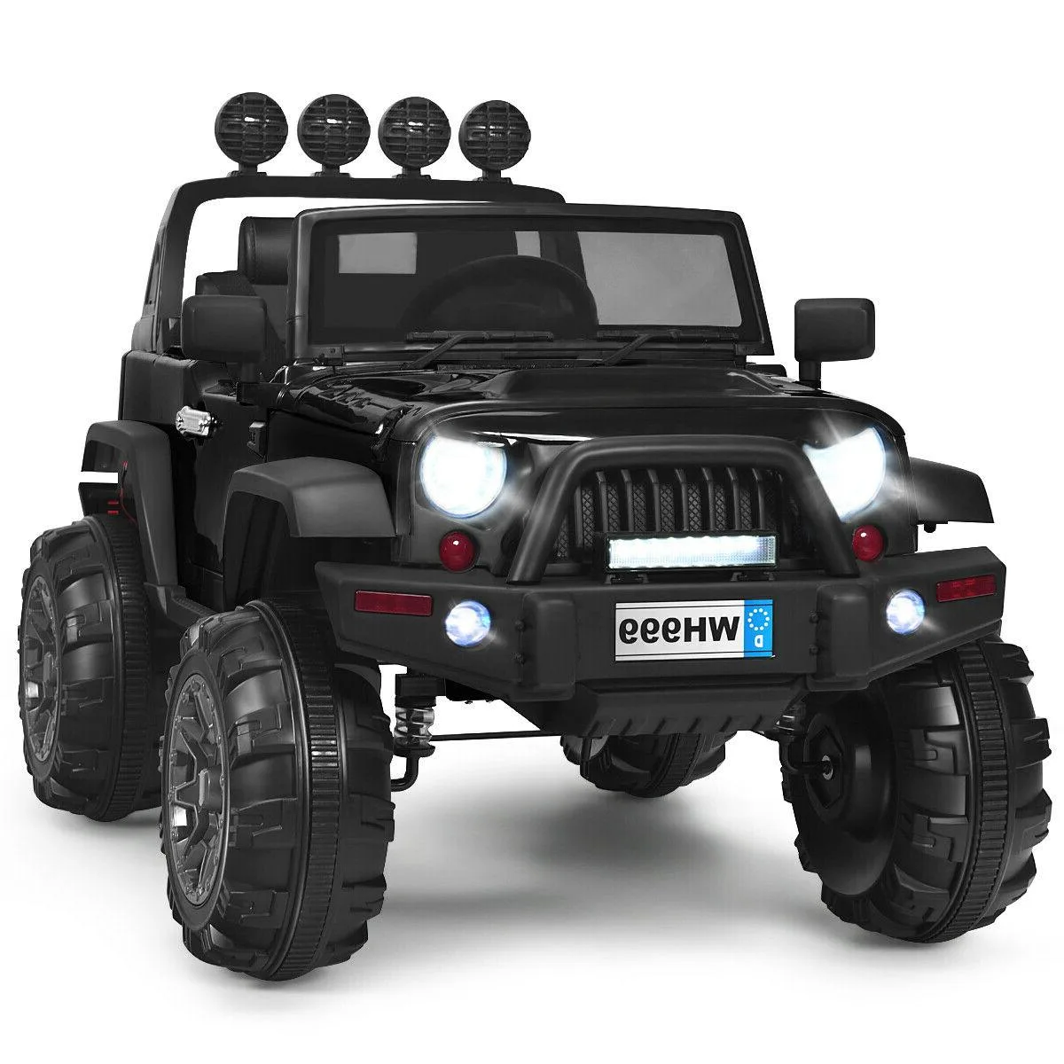 SlickBlue SlickBlue 12V Kids Ride-On Truck Black 49x31x32in 48lbs 66lbs capacity — product photo
