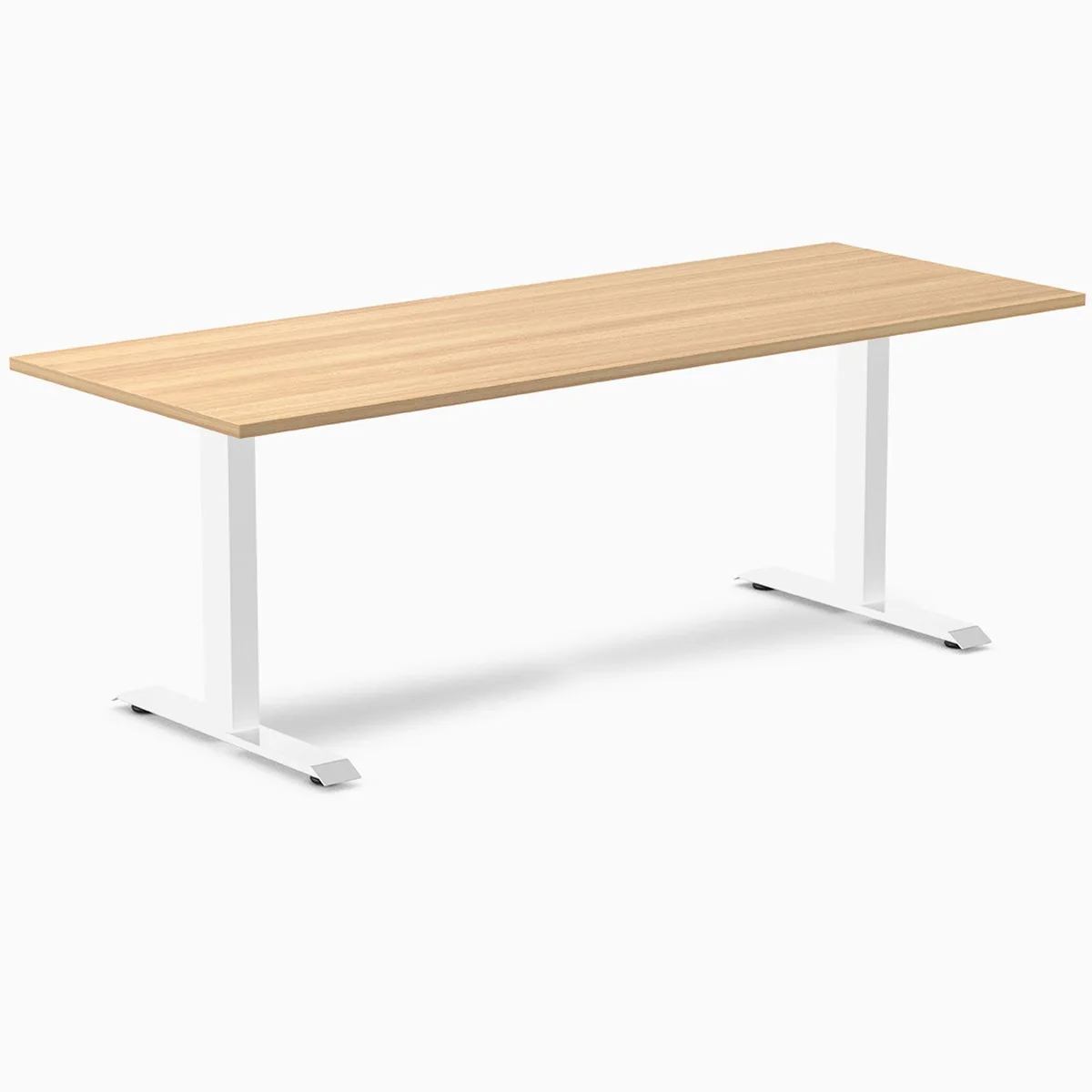Desky Desky Zero Laminate Office Desk Sublime Teak White 78.7 x 29.5 in — product photo