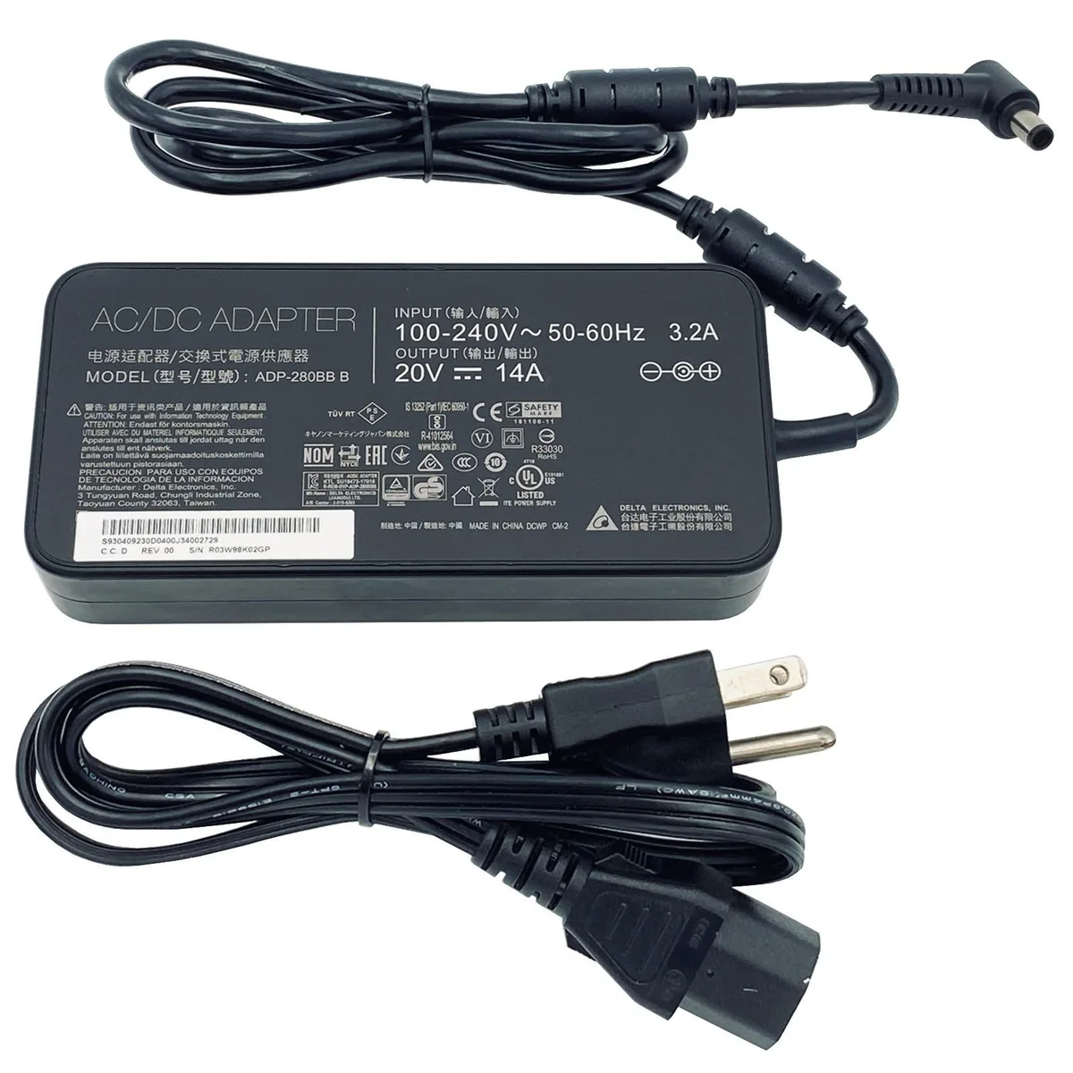 DELTA ELECTRONICS DELTA ELECTRONICS ADP-280BB 280W power adapter 20V 14A — product photo