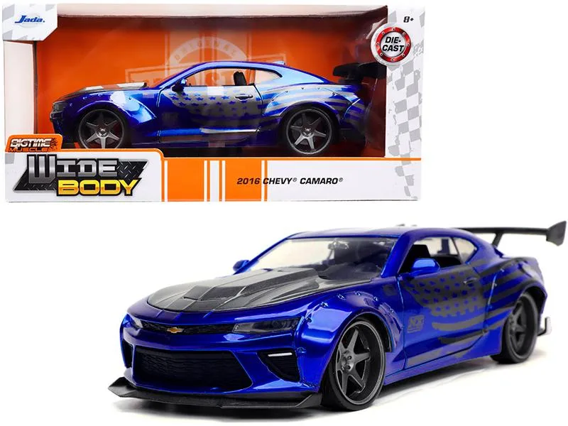 Jada Jada 2016 Chevrolet Camaro Widebody Candy Blue 1/24 Diecast — product photo