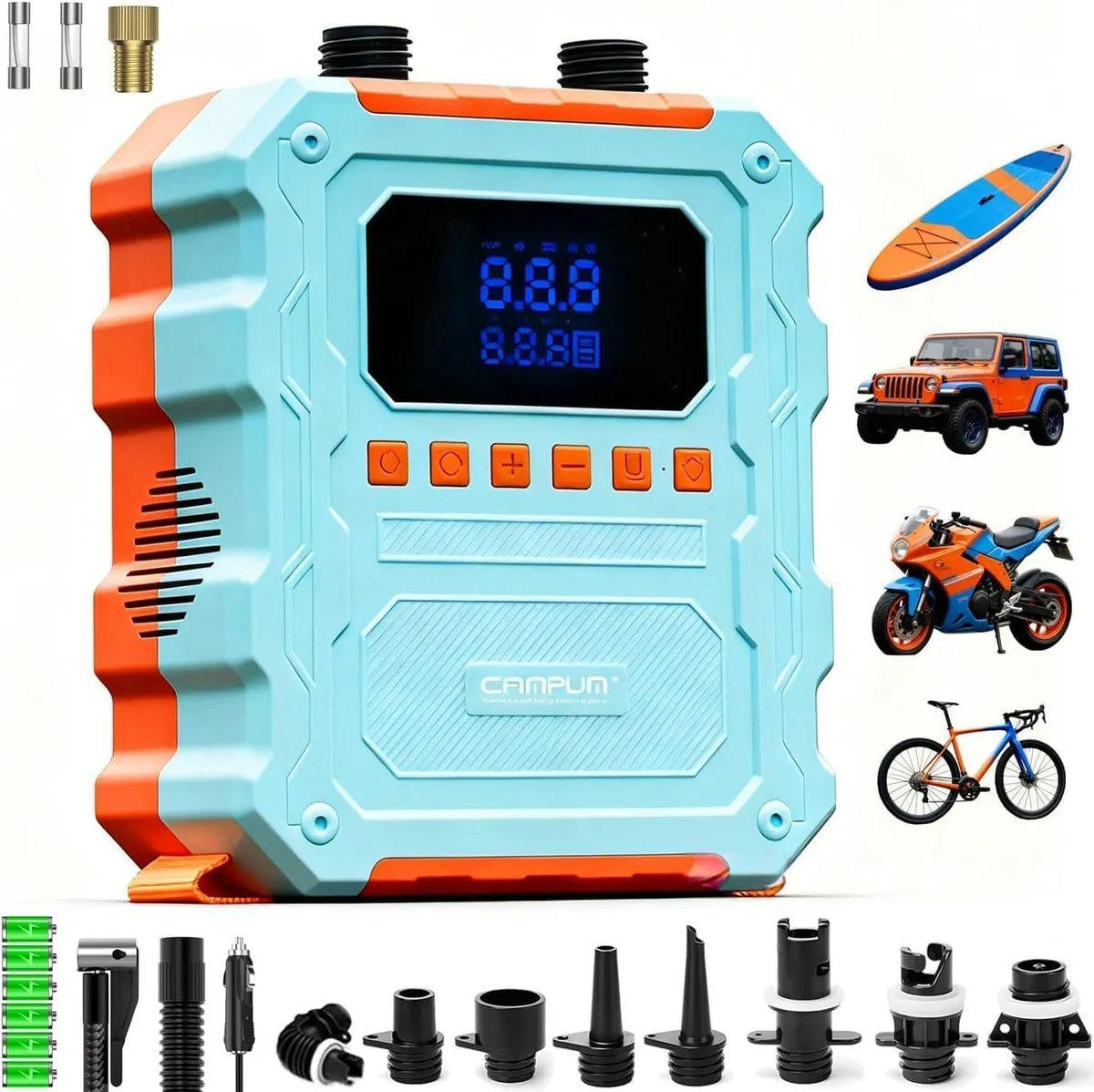 DNBeffulgent DNBeffulgent Electric SUP Pump 60 PSI 400 L/min USB-C Blue 12 Pack — product photo