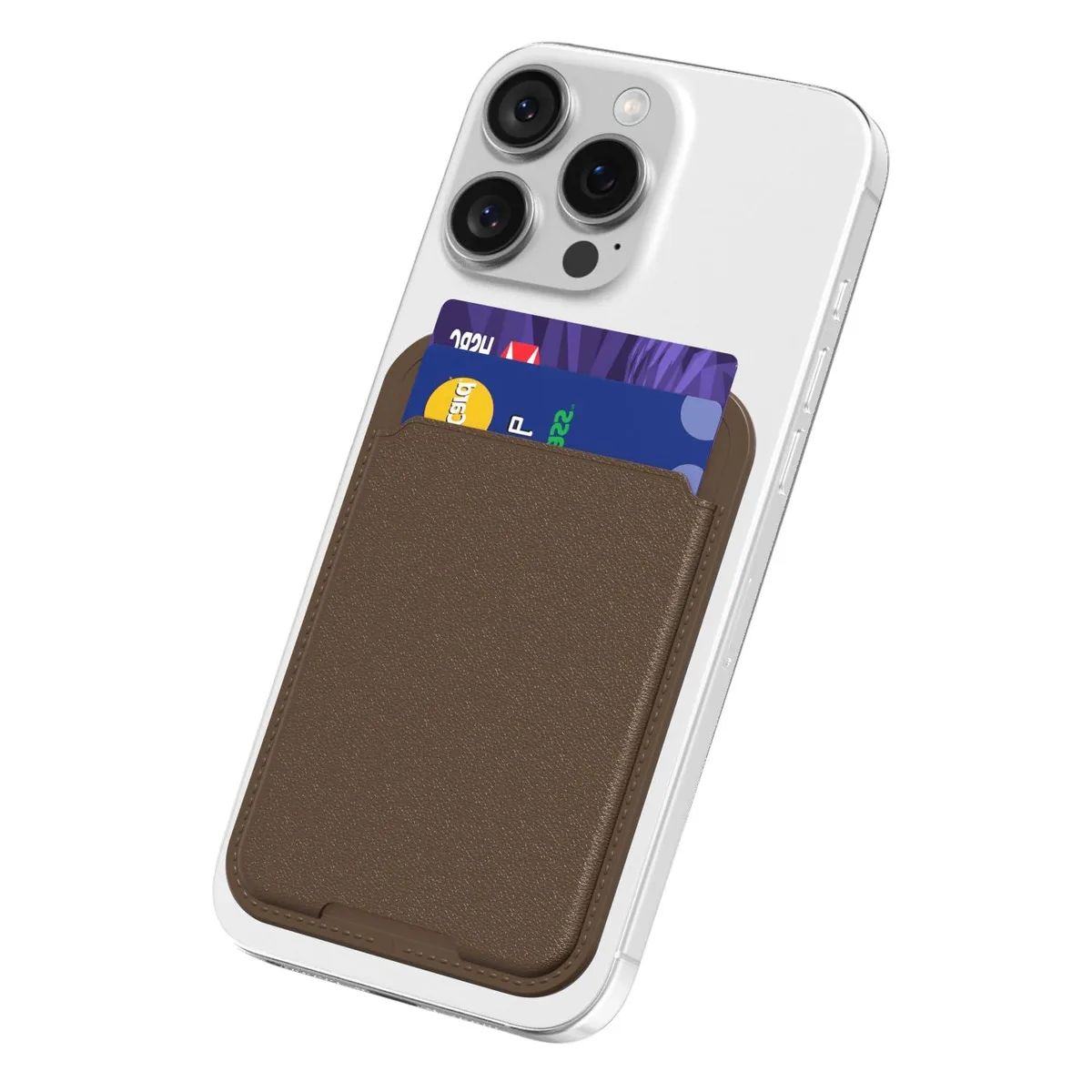  oakxco Phone Wallet Stick On, Brown Fall — product photo