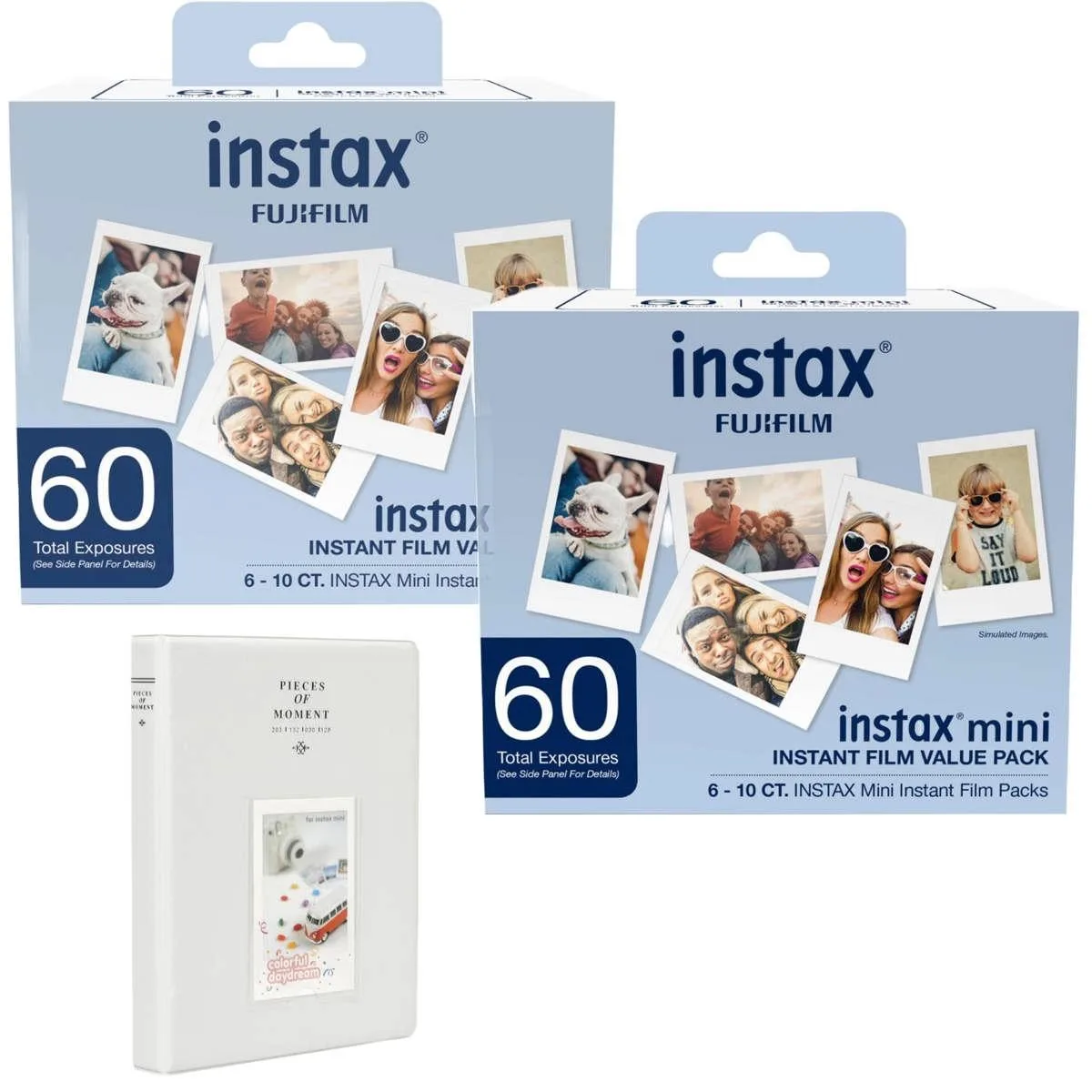 FUJIFILM FUJIFILM Instax Mini White Film 120 exposures with album — product photo