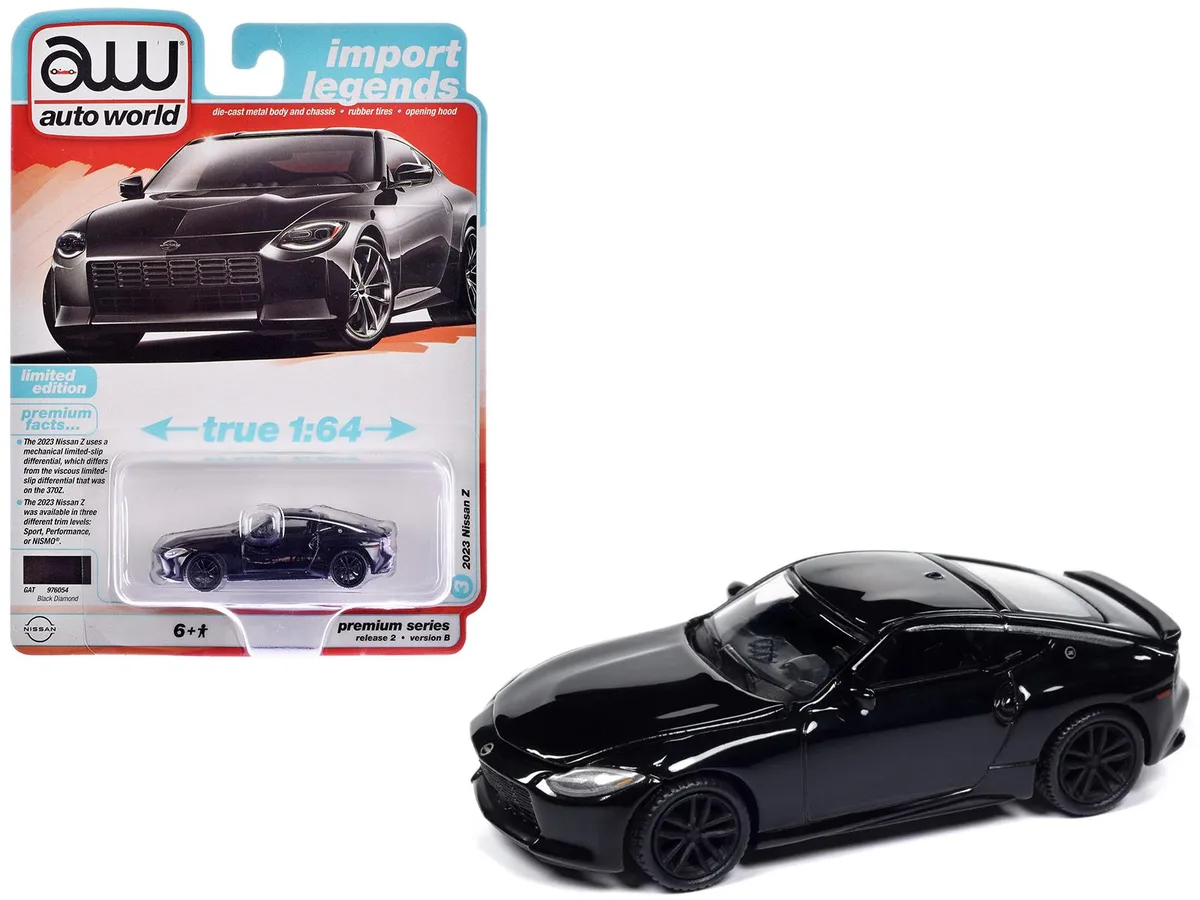 auto world Auto World 2023 Nissan Z Black Diamond Import Legends 1/64 Diecast Car — product photo