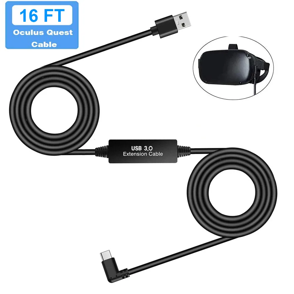 Hitoor Hitoor Quest Link Cable USB A to USB C 16ft Black — product photo
