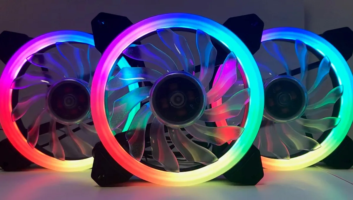 E-POWER E-POWER EP-FAN-1RGB3 120mm ARGB case fan 3-pack with 10-port hub and RF remote — product photo
