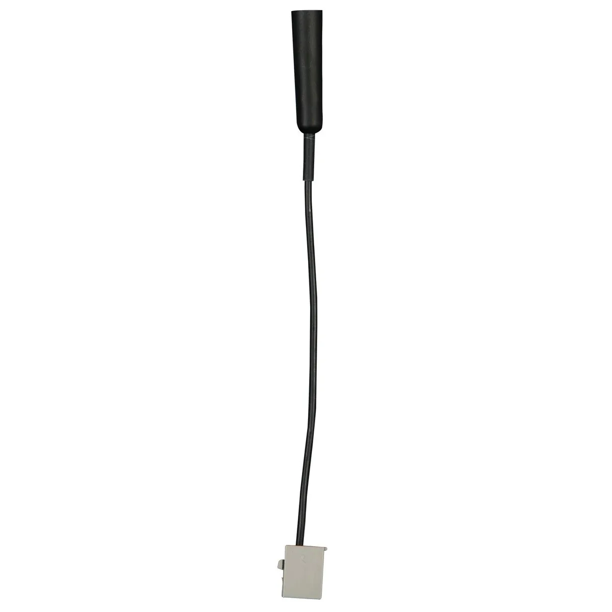 Small rectangular black plastic antenna adapter with coaxial connectors at each end