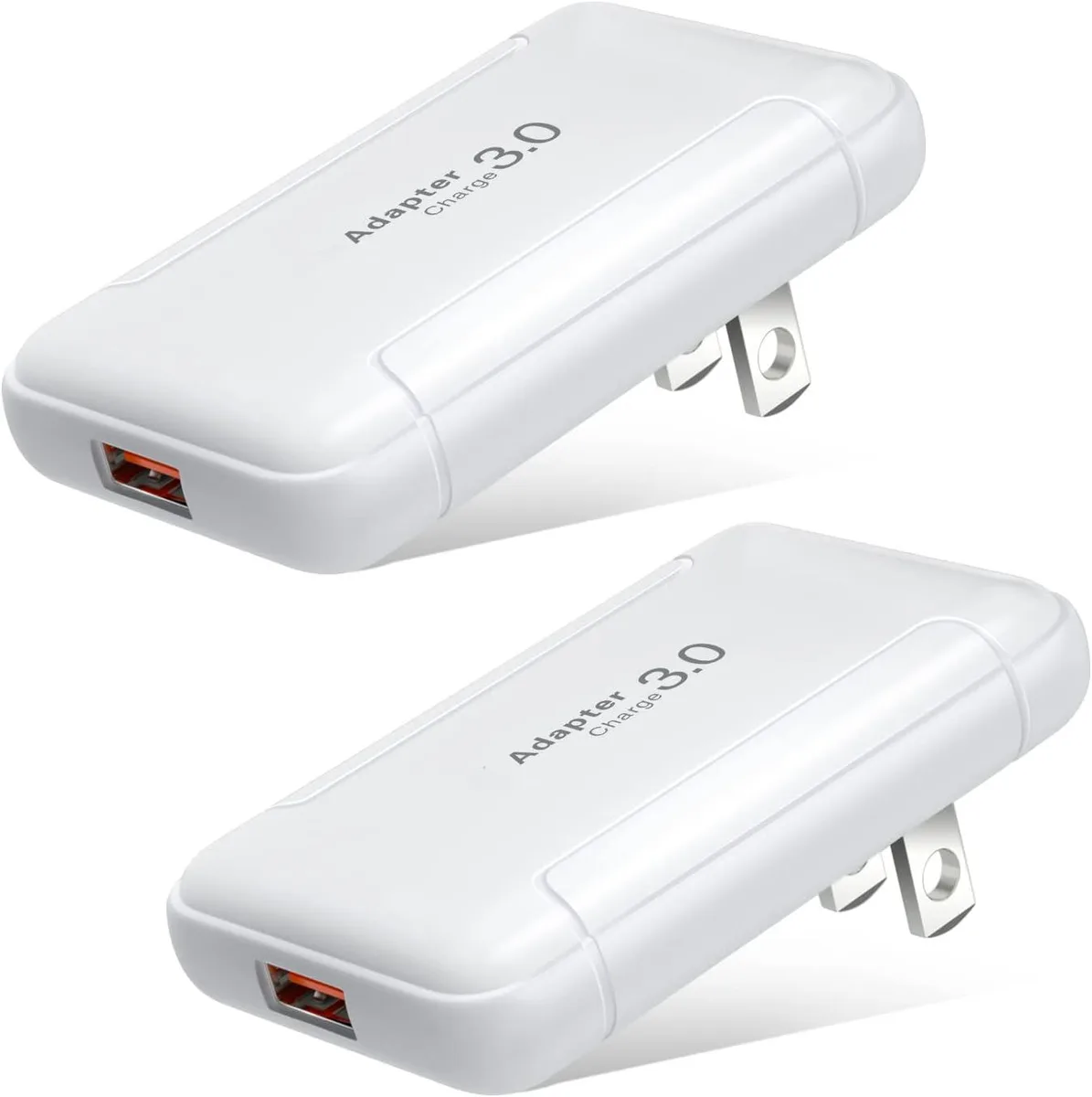 ONITOON ONITOON 18W GaN USB Wall Charger 2 Pack .6in Foldable Plug White — product photo