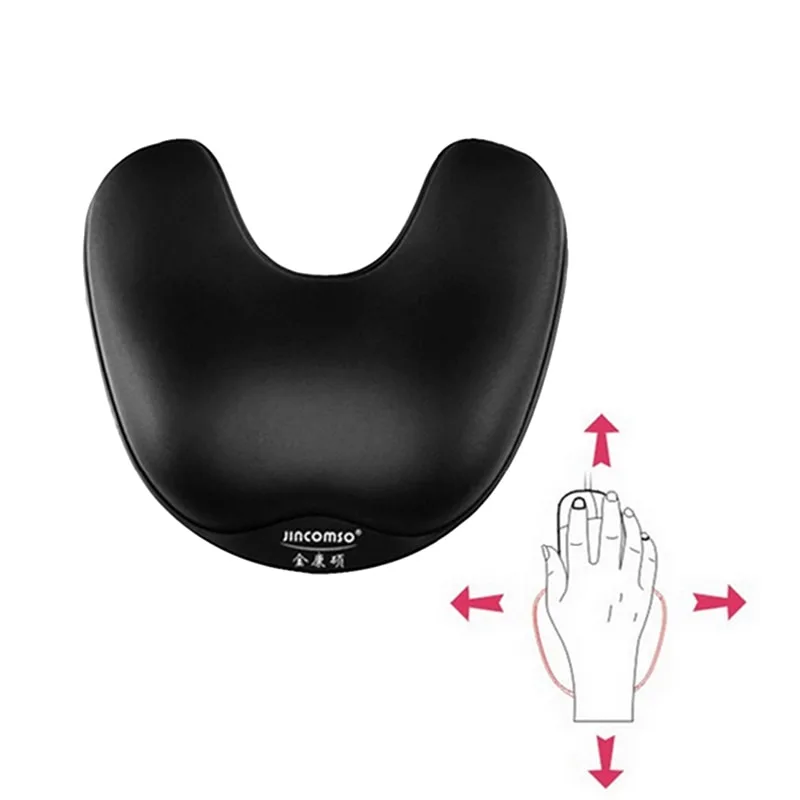 SOVAWIN SOVAWIN Memory Foam Wrist Rest Mouse Pad Black 120x110x27mm — product photo