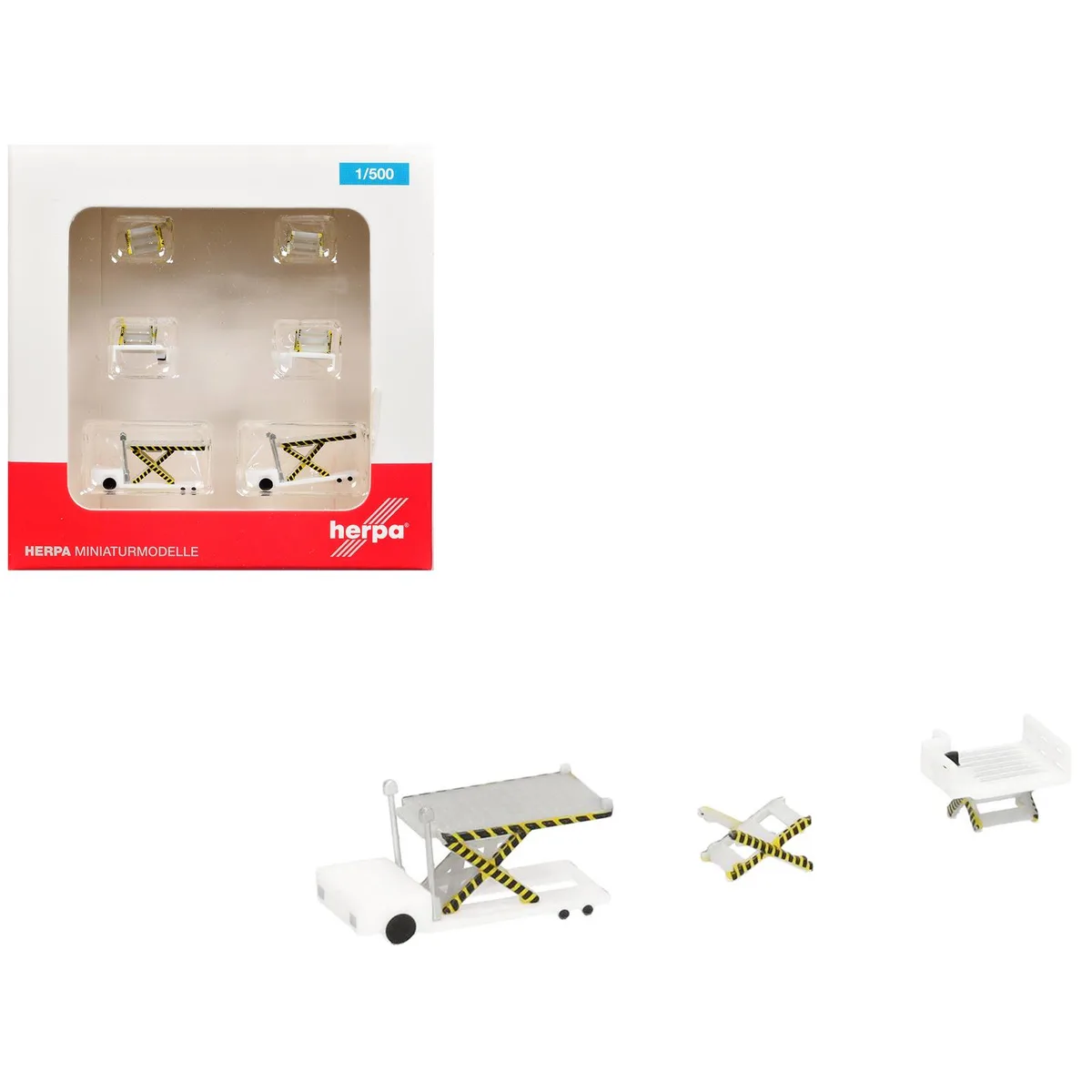 Herpa Herpa Container Loader 2 Vehicle Set White 1/500 Diecast Model — product photo