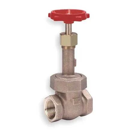 Bronze gate valve with rising-stem wheel handle, 2-inch FNPT connections