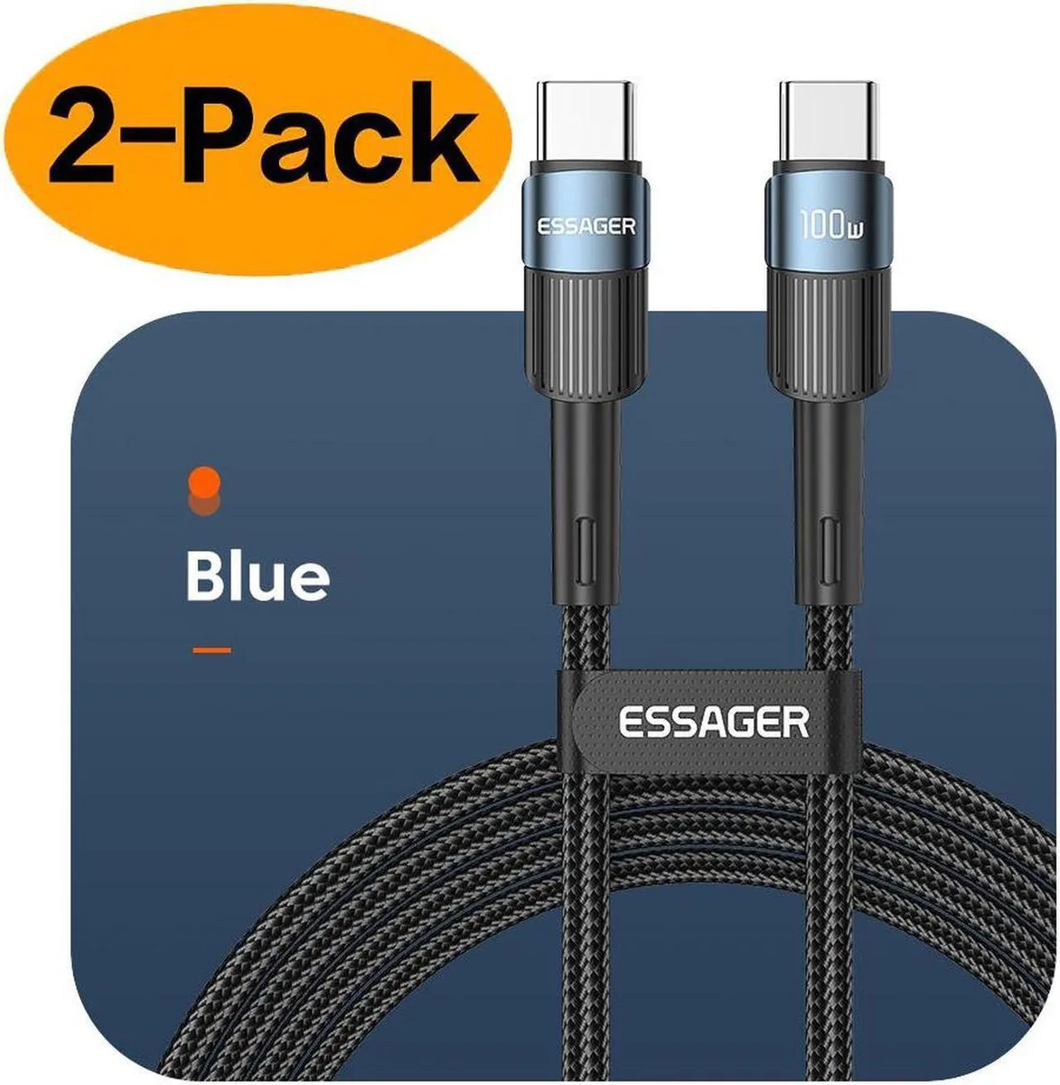 SMUGDESK SMUGDESK USB-C Cable 6.6ft 2-pack 100W 480Mbps — product photo