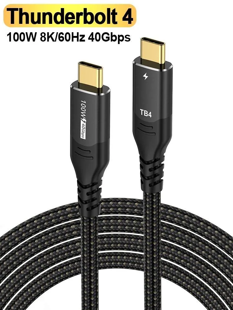 LUOM LUOM TJ-A323 USB4 cable 40Gbps 100W 8K@60Hz USB C to USB C 1.6FT — product photo