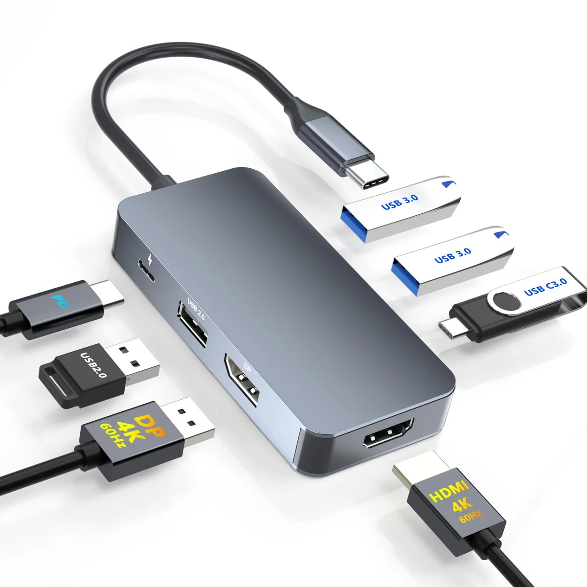 Belkin 7-in-1 USB-C Docking Station Dual Monitor 4K@60Hz HDMI DP — product photo