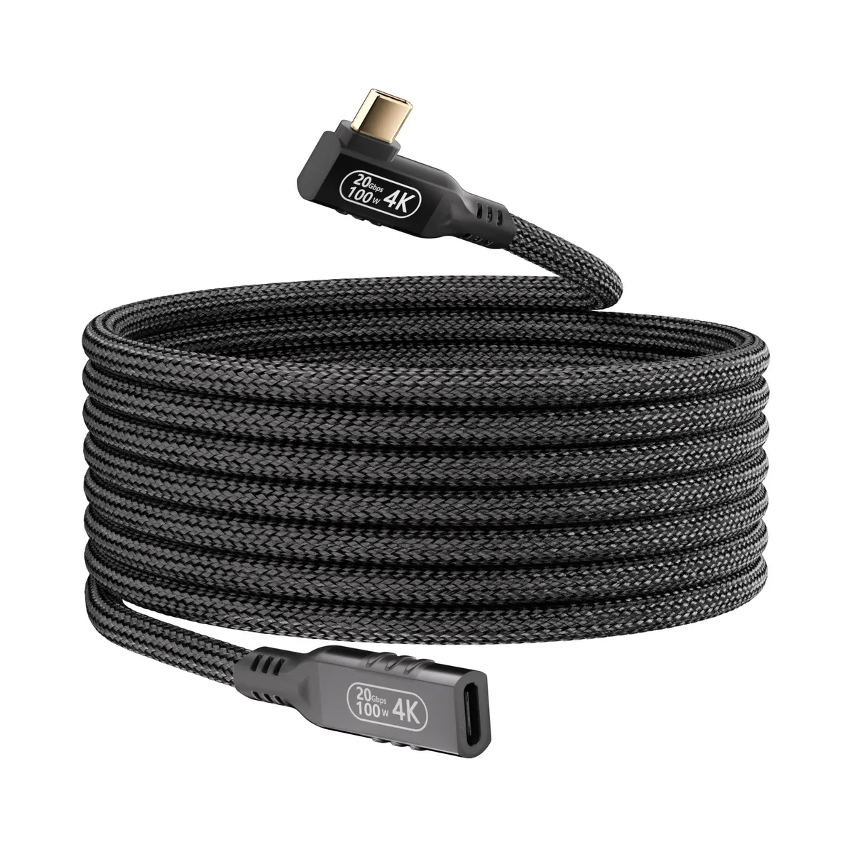Vszerda Vszerda USB C Right Angle Extension 20 Gbps 16.5ft 100W PD 4K 60Hz — product photo