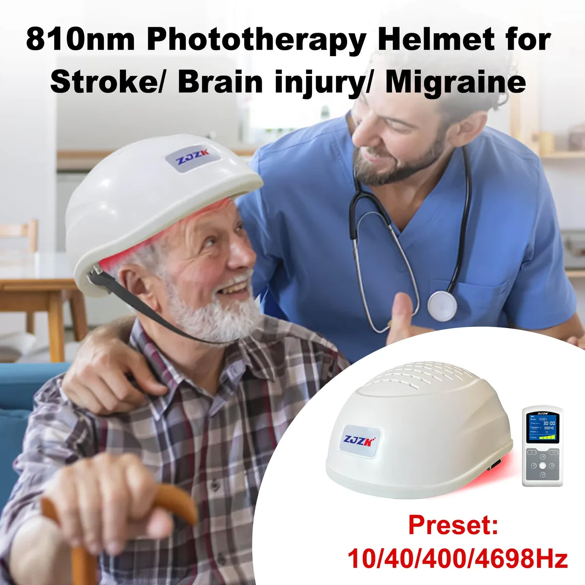 ZJZK ZJZK LH820-NG18 Infrared Light Helmet 280 LED 810nm White 3.2KG — product photo