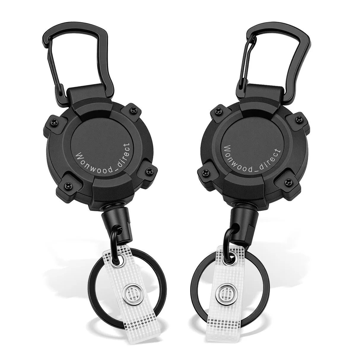 Wonwood_direct 2025029_1 retractable keyholder 2-pack 31.5" steel cord 9oz — product photo