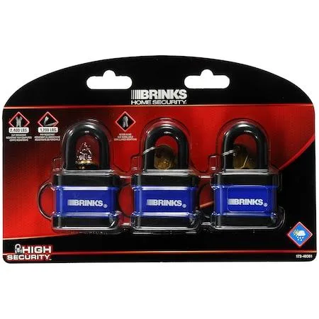 Brinks Brinks 172-40351 Keyed Alike Padlock 40mm 3 Pack — product photo