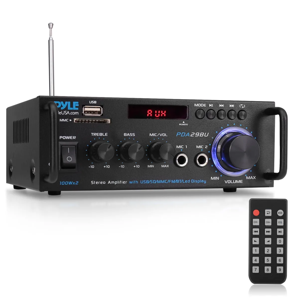 Pyle PDA29BU.5 200W Stereo Receiver Bluetooth — product photo