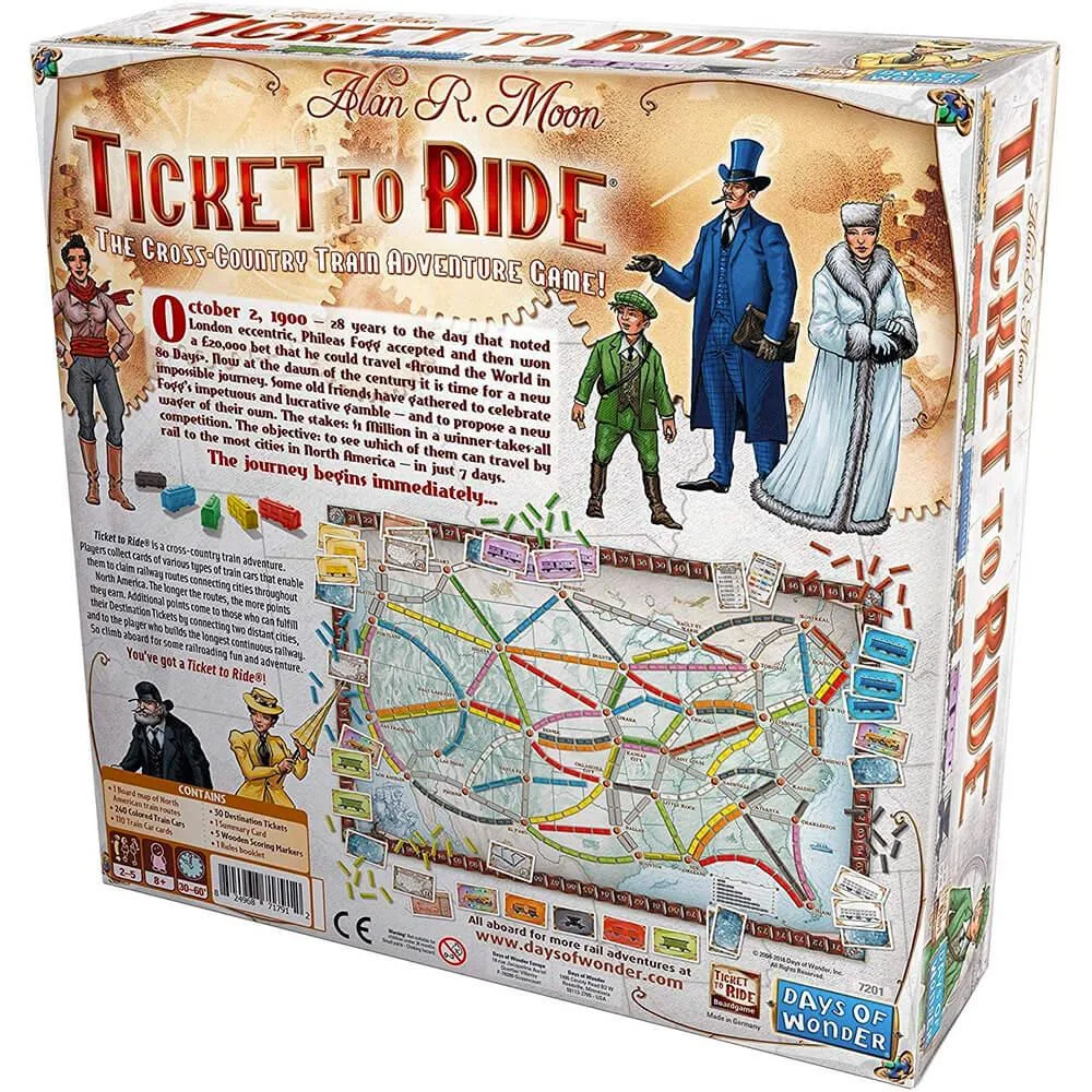 Asmodee North America Asmodee North America Ticket To Ride Board Game Multi-Color 240 Cars 110 Cards 30-60 Min — product photo