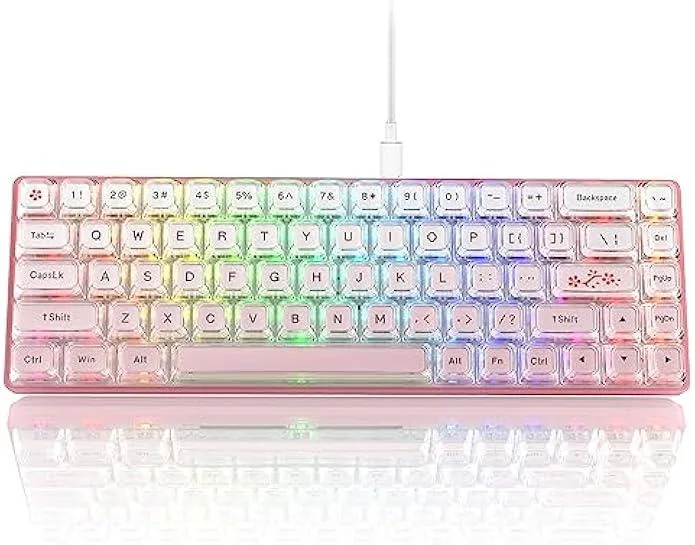 TAURKENAM TAURKENAM 60% 68-key Wired Mechanical Gaming Keyboard — Hot-Swappable Linear Switches, RGB, Silent Cotton — product photo