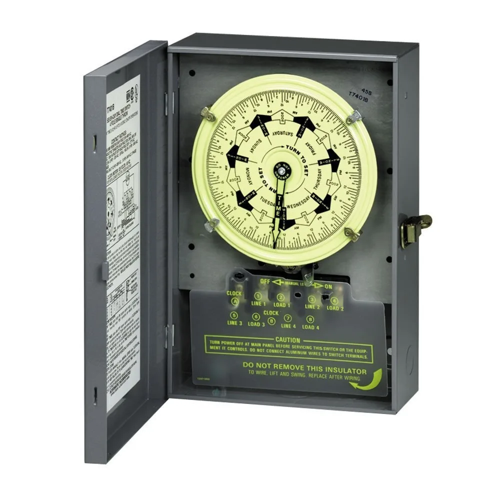 Grey metal box with dial and mounting holes