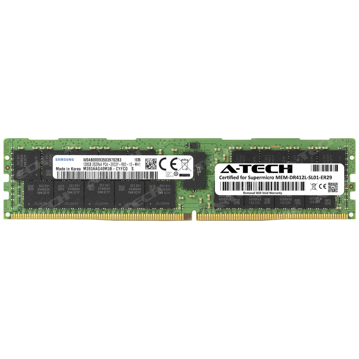 A-Tech A-Tech 128GB DDR4 2933MHz ECC Registered RDIMM 288-Pin Server Memory — product photo