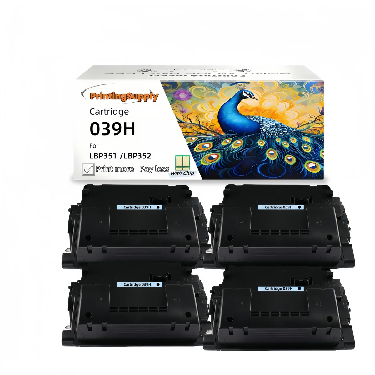 Aster Graphics Inc Aster Graphics Inc 039H Black High Yield Toner Cartridge 4 Pack — product photo