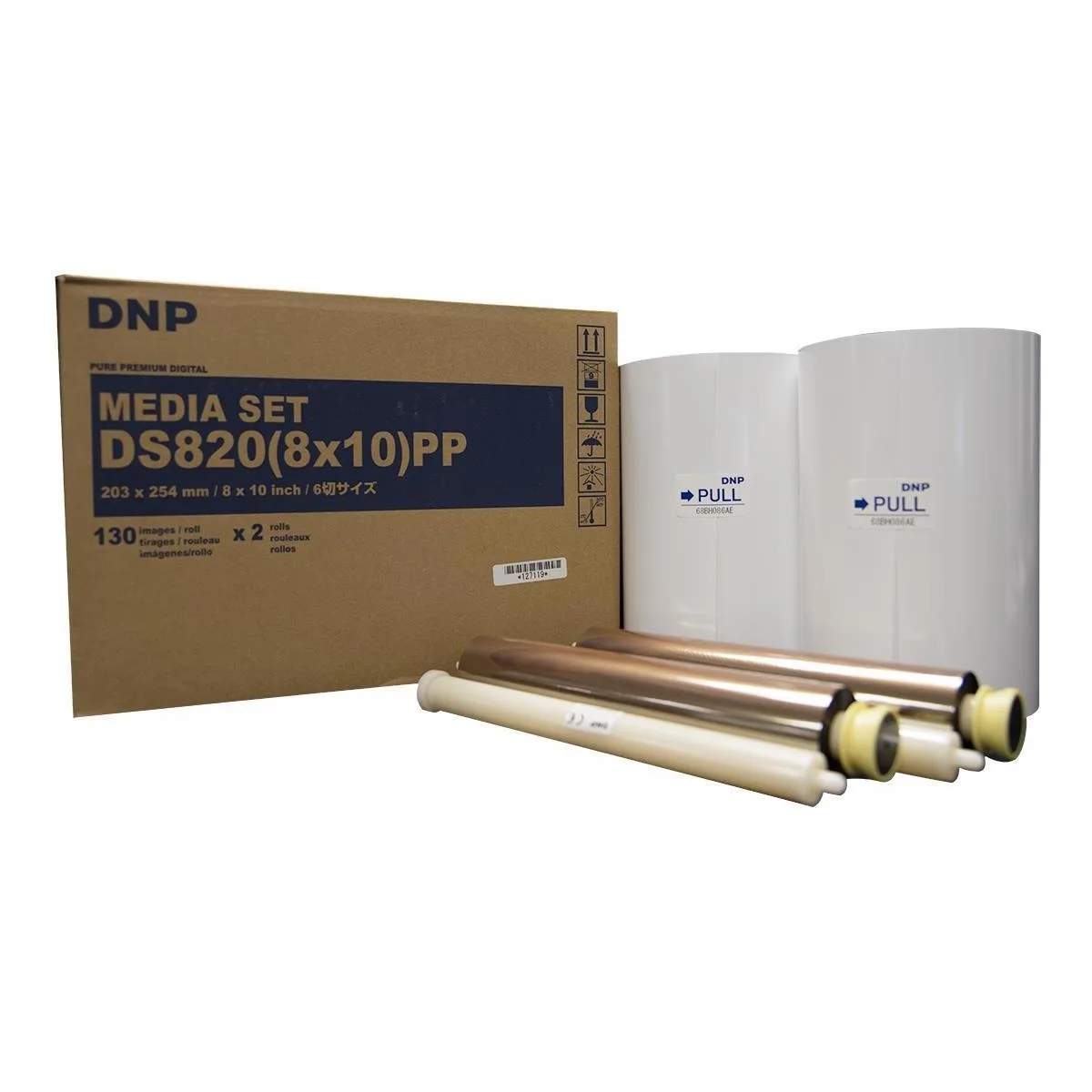 DNP IMS America Corporation DNP IMS America Corporation Pure Premium Media for DS820A Printer 8x10" 2x130 Rolls 260 Prints — product photo