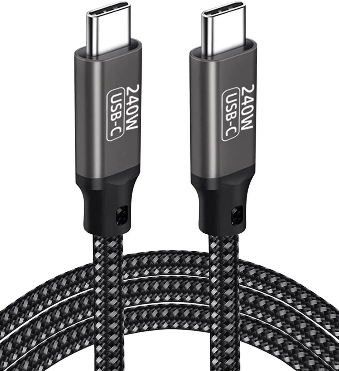 Vszerda Vszerda USB C to USB C Cable 240W 6.6ft 2M PD 3.1 48V 5A 480 Mbps Nylon Braided E-Marker — product photo