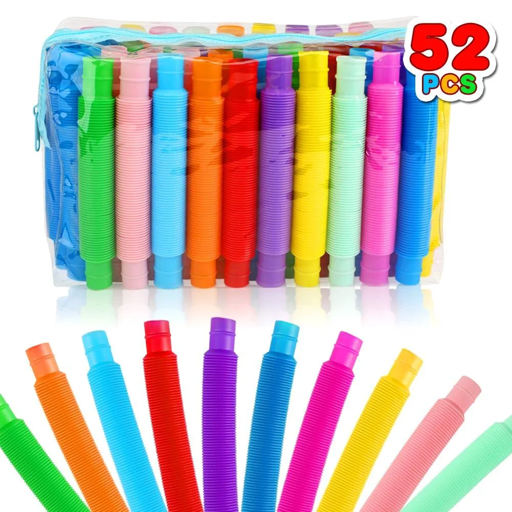 52 Pack Pop Tubes Sensory Fidget Toys 10 Colors — product photo