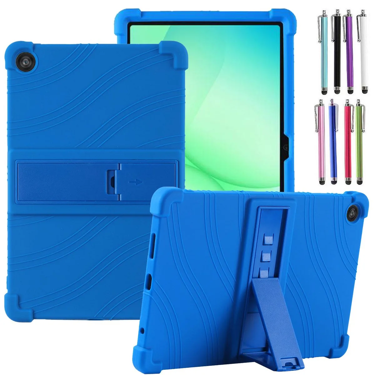anicestore anicestore Case for Galaxy Tab A11+ / A9+ 11 Inch Blue Silicone with Stand &amp; Stylus — product photo