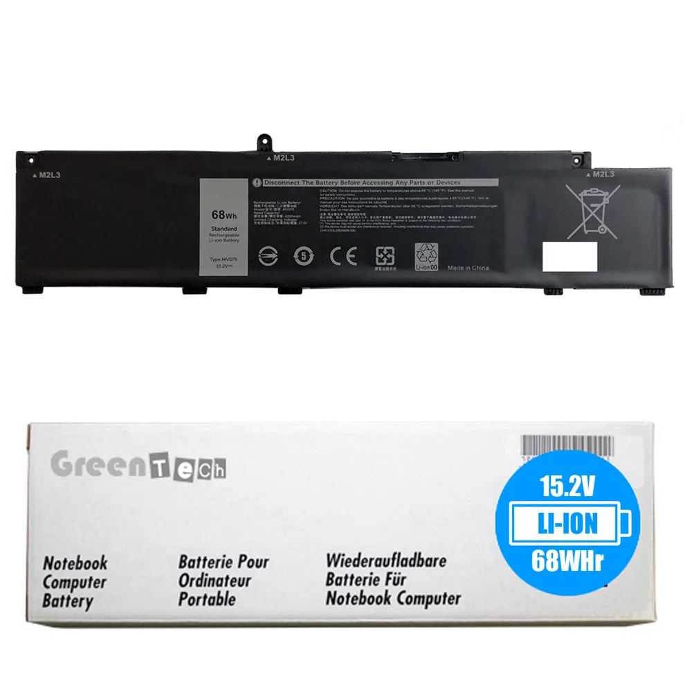 NShi NShi MV07R JJRRD laptop battery 15.2V 68Whr 4 cell — product photo