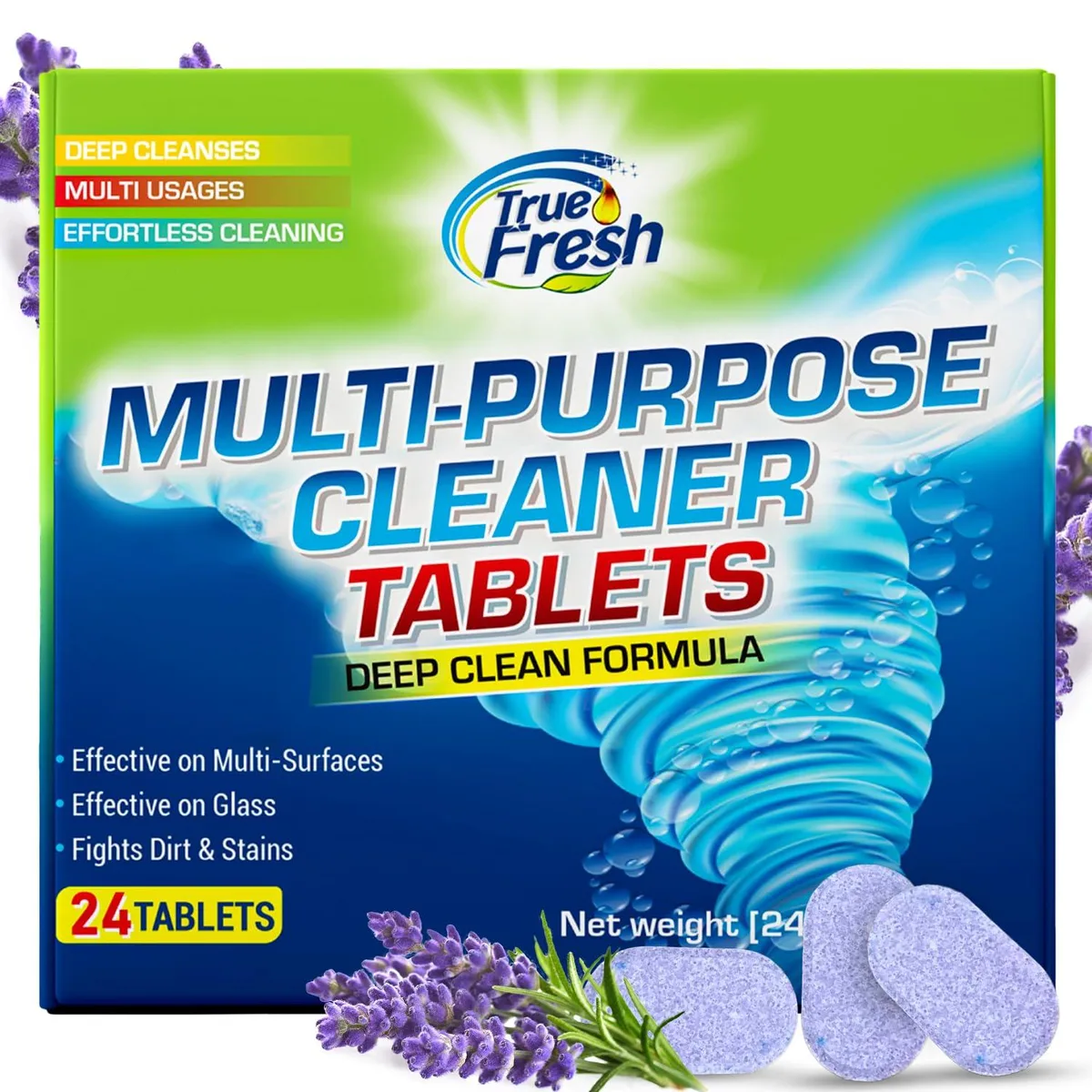  True Fresh All Purpose Cleaner Tablets 24 Count 384 oz Purple — product photo