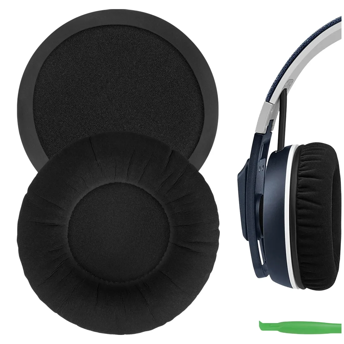 Geekria Geekria Comfort Velour Replacement Ear Pads for Sennheiser Urbanite On-Ear Headphones (Black) — product photo